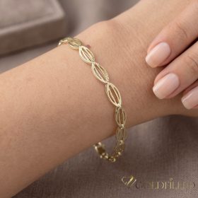   Bratara placata cu aur "Goldfilled" anti-alergenic, lungime 18 cm si grosime 5,5 mm, culoare 14K