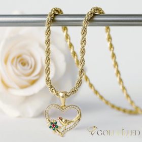   Lanț antialergic „Goldfilled” 45cm/3mm + pandantiv, culoare 14K