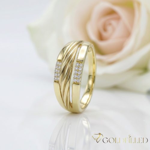  Inel antialergic „Goldfilled”, disponibile în diferite mărimi, culoare 14K