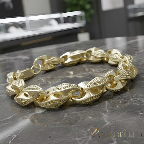 Brățară antialergică „Goldfilled” 22cm /10mm culoare  (14K) 