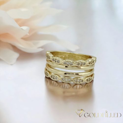  Inel antialergic „Goldfilled”, disponibile în diferite mărimi, culoare 14K