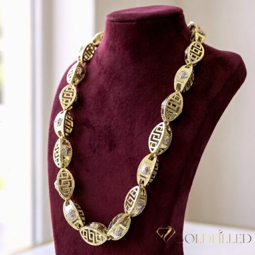 Colier Goldfilled Antiallergic Lux Barakka 70cm Lungime și 16mm Lățime (230g) Culoare 14K Multicolor