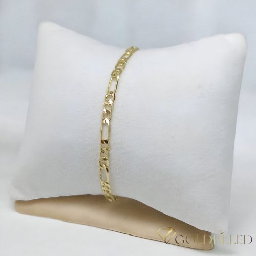 Bratara placata cu aur "Goldfilled" anti-alergenic, lungime 19 cm si grosime 4 mm, culoare 14K