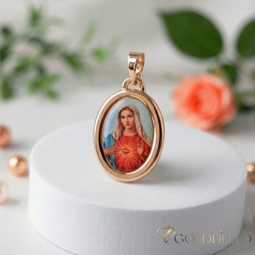 Pandantiv antialergic „Goldfilled” 28 mm, culoare 18K