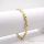 Bratara placata cu aur "Goldfilled" anti-alergenic, lungime 19 cm si grosime 5 mm, culoare 14K