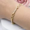 Bratara placata cu aur "Goldfilled" anti-alergenic, lungime 19 cm si grosime 5 mm, culoare 14K