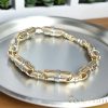 Brățară antialergică „Goldfilled” 24cm /8-9mm, culoare multicoloră (14K) 