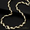 Colier exclusiv antialergenic „Goldfilled” placat cu aur, în mai multe dimensiuni 7 mm  grosime, culoare 14K
