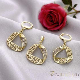  Antialergic Goldfilled pandantiv + cercei 38mm Culoare 14K