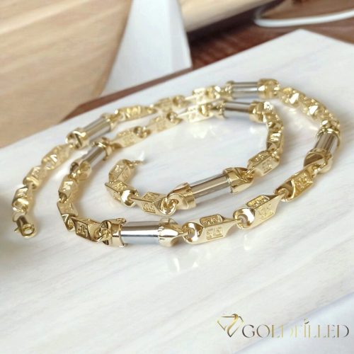 Colier Goldfilled Antiallergic Lux Barakka 60cm Lungime și 8-10mm Lățime (125g) Culoare 14K Multicolor