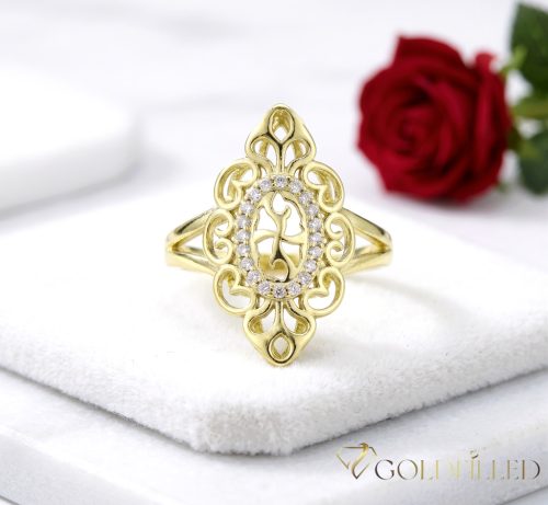  Inel antialergic „Goldfilled”, disponibile în diferite mărimi, culoare 14K