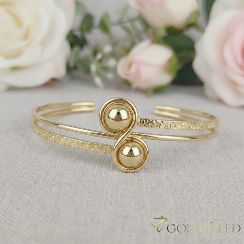 Brățară antialergică „Goldfilled”  culoare  (14K) diametru 60mm 