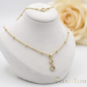   Lanț antialergic „Goldfilled” 45cm/1mm + pandantiv, culoare 14K