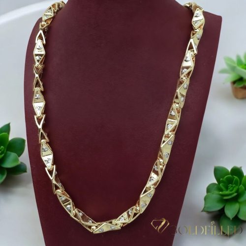 Colier Goldfilled Antiallergic Lux Barakka 70cm Lungime și 11mm Lățime (150g) Culoare 14K Multicolor