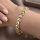 Bratara placata cu aur "Goldfilled" anti-alergenic, lungime 17 cm si grosime 8 mm, culoare 14K