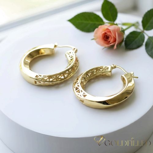 Goldfilled Cercei  35mm culoare 14K	