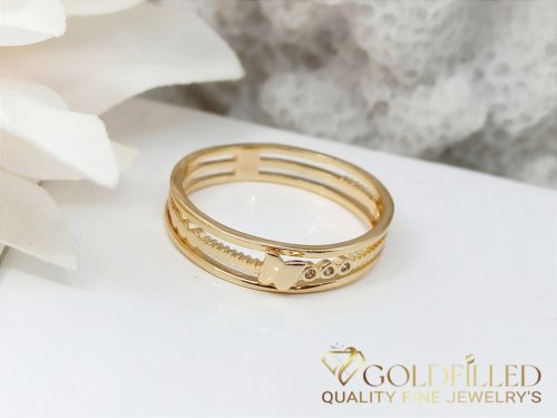  Inel antialergic „Goldfilled”, disponibile în diferite mărimi, culoare 18K