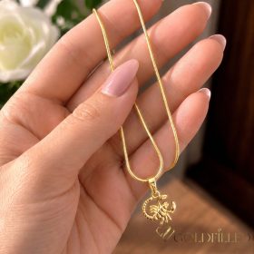   Colier antialergic Goldfilled 45cm / 1mm + pandantiv scorpion culoare 14K