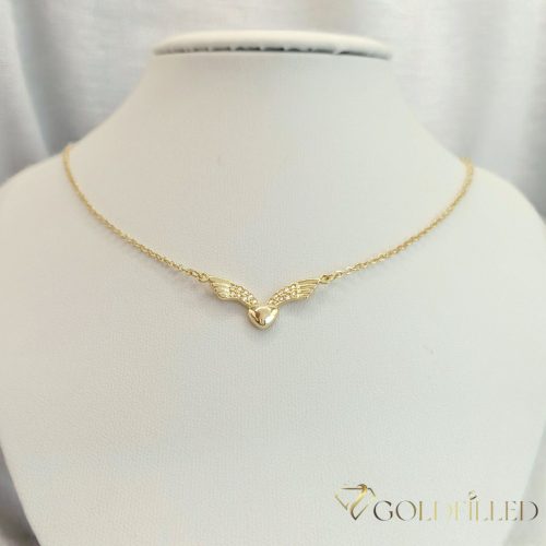 Colier Antialergic "ARIPI DE INGGER" Goldfilled 45-49cm Lung și 2mm Lățime Culoare 14K