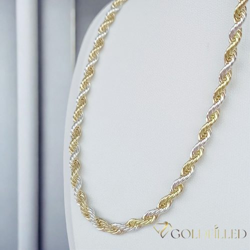 Colier Antialergic Goldfilled 50cm Lung și 4mm Lățime Culoare 14K Multicolor 