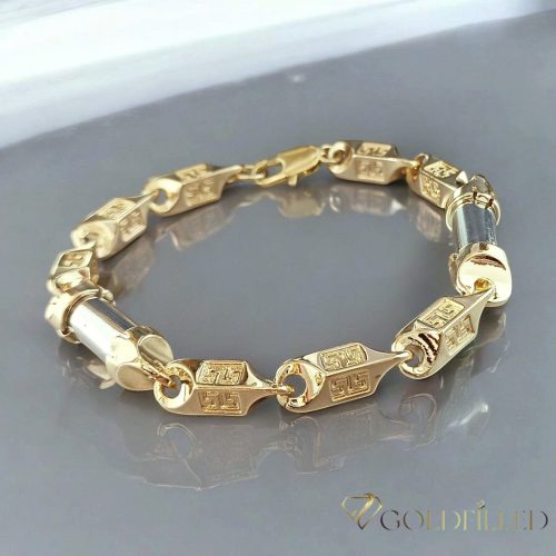 Brățară antialergică „Goldfilled” 24cm /8-10mm, culoare multicoloră 14K