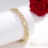 Bratara placata cu aur "Goldfilled" anti-alergenic, lungime 20 cm si grosime 9 mm, culoare 14K