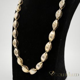   Colier exclusiv antialergenic „Goldfilled” placat cu aur, 70 cm lungime și 10 mm grosime, culoare 14K (115 gramm)