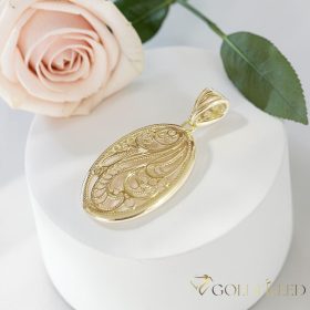 Pandantiv antialergic „Goldfilled” 38 mm, culoare 14K
