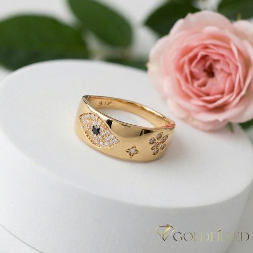  Inel antialergic „Goldfilled”, disponibile în diferite mărimi, culoare 18K