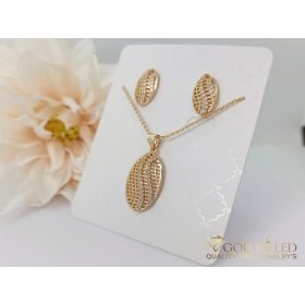   Lanț antialergic „Goldfilled” 45cm/1mm + pandantiv + cercei