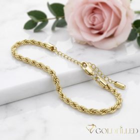 Brățară de gleznă Goldfilled Max. 27cm Culoare 14K