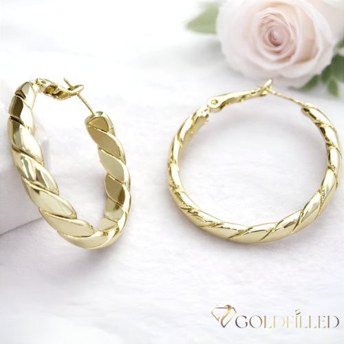 Goldfilled Cercei  30mm culoare 14K	