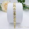 Bratara placata cu aur "Goldfilled" anti-alergenic, lungime 17 cm si grosime 8 mm, culoare 14K
