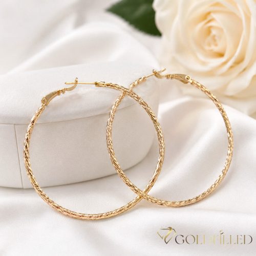 Goldfilled Cercei antialergici cerc 50mm culoare 18K	