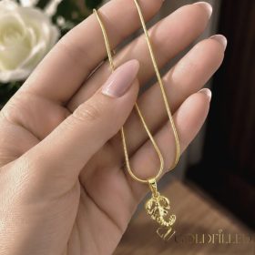   Colier antialergic Goldfilled 45cm / 1mm + pandantiv rac culoare 14K