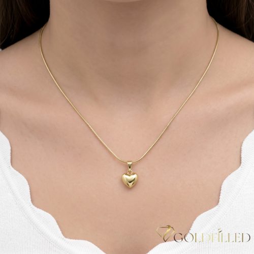 Lanț antialergic „Goldfilled” 50cm/1mm + pandantiv, culoare 14K